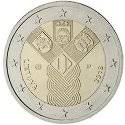 Estónsko, Lotyšsko a Litva v roku 2018 spoločne vydali pamätnú eurovú mincu so spoločným motívom, ktorou sa pripomína vznik estónskeho štátu a lotyšského štátu a obnovenie litovského štátu.