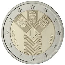 Estónsko, Lotyšsko a Litva v roku 2018 spoločne vydali pamätnú eurovú mincu so spoločným motívom, ktorou sa pripomína vznik estónskeho štátu a lotyšského štátu a obnovenie litovského štátu.